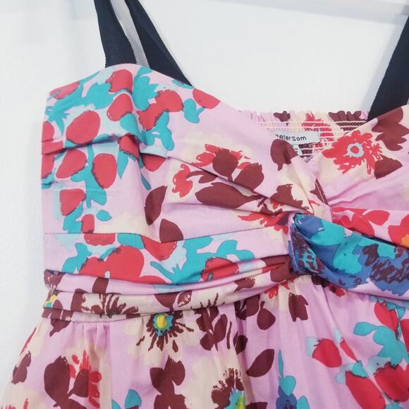 Peter Som Floral Smocked Baby Doll Blouse - Picture 2 of 12